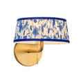 Brushed Gold/Blue Linen