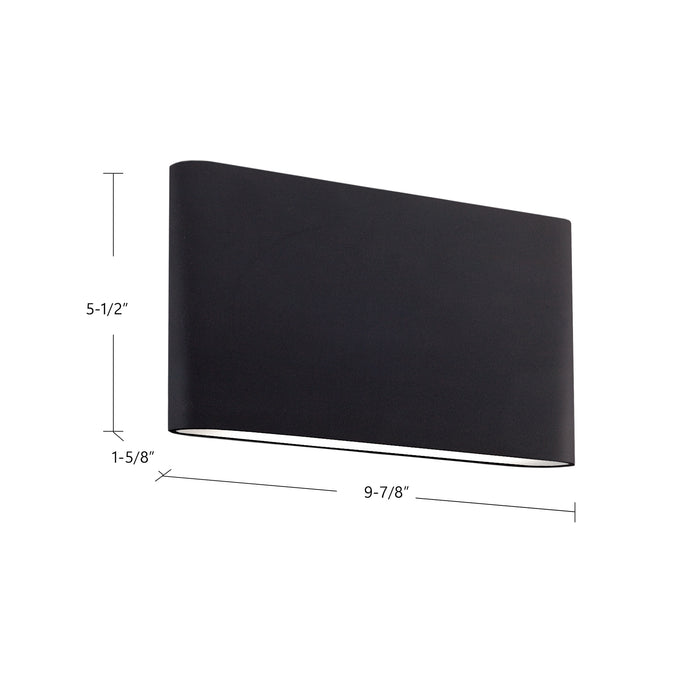 Slate 10-in Aluminum Wall Light