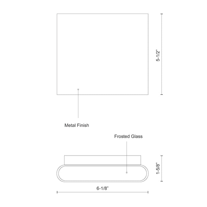 Slate 6-in Aluminum Wall Light