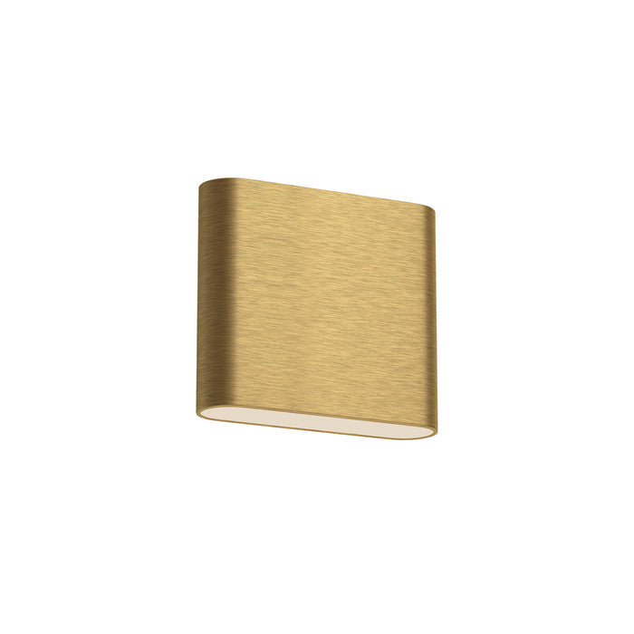 Slate 6-in Steel Brushed Gold Wall Light