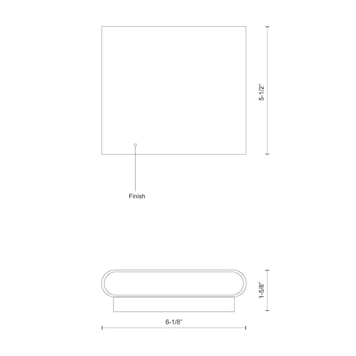 Slate 6-in Steel Brushed Gold Wall Light