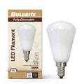 ST15 4W Dimmable Milky Filament LED Light Bulb with E12 Base, 3000K, 400 Lumens, 4-Pack