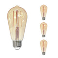 ST18 5W Dimmable Antique Filament LED Light Bulb with E26 Base, 2200K, 450 Lumens, 4-Pack