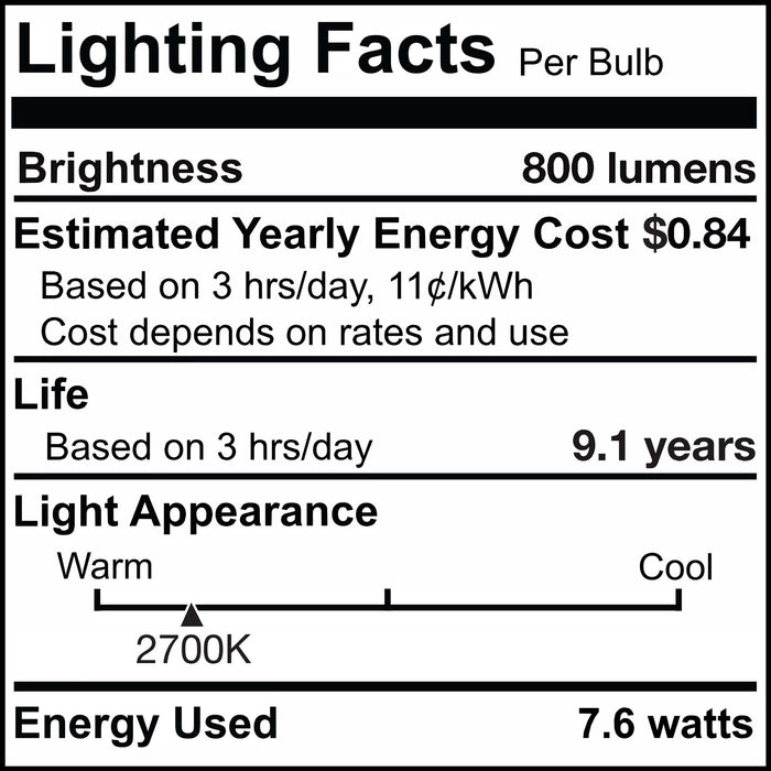 ST18 7.6W Dimmable Clear Filament LED Light Bulb with E26 Base, 2700K, 800 Lumens, 10-Pack