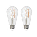 ST18 8.5W Dimmable Clear Filament LED Light Bulb with E26 Base, 2700K, 850 Lumens, 2-Pack