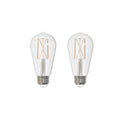 ST18 8.5W Dimmable Clear Filament LED Light Bulb with E26 Base, 3000K, 850 Lumens, 2-Pack