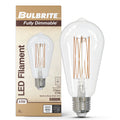 ST18 8.5W Dimmable Clear Filament LED Light Bulb with E26 Base, 5000K, 800 Lumens, 4-Pack