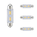 T3 0.8W Non-Dimmable Clear Filament LED Light Bulb with FESTOON Base, 3000K, 55 Lumens, 24V, 4-Pack