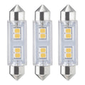 T3 0.8W Non-Dimmable Clear LED Light Bulb with FESTOON Base, 2700K, 55 Lumens, 12V, 3-Pack