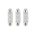 T3 0.8W Non-Dimmable Clear LED Light Bulb with FESTOON Base, 2700K, 55 Lumens, 24V, 3-Pack