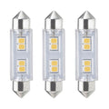 T3 0.8W Non-Dimmable White LED Light Bulb with FESTOON Base, 3000K, 55 Lumens, 12V, 3-Pack