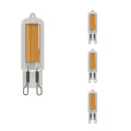 T4 3.5W Dimmable Clear Filament LED Light Bulb with G9 Base, 2700K, 300 Lumens, 4-Pack
