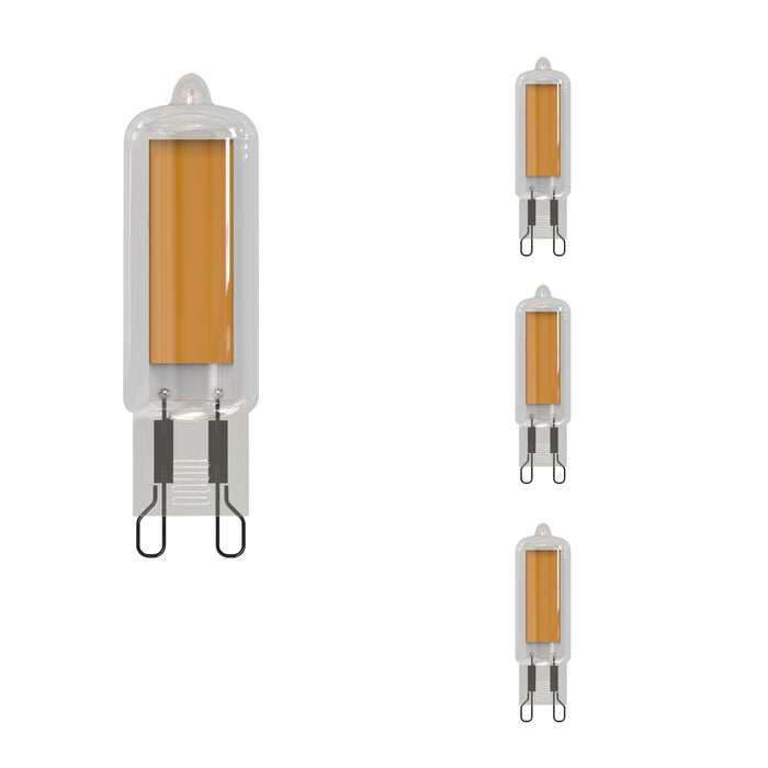 T4 3.5W Dimmable Clear Filament LED Light Bulb with G9 Base, 3000K, 300 Lumens, 4-Pack