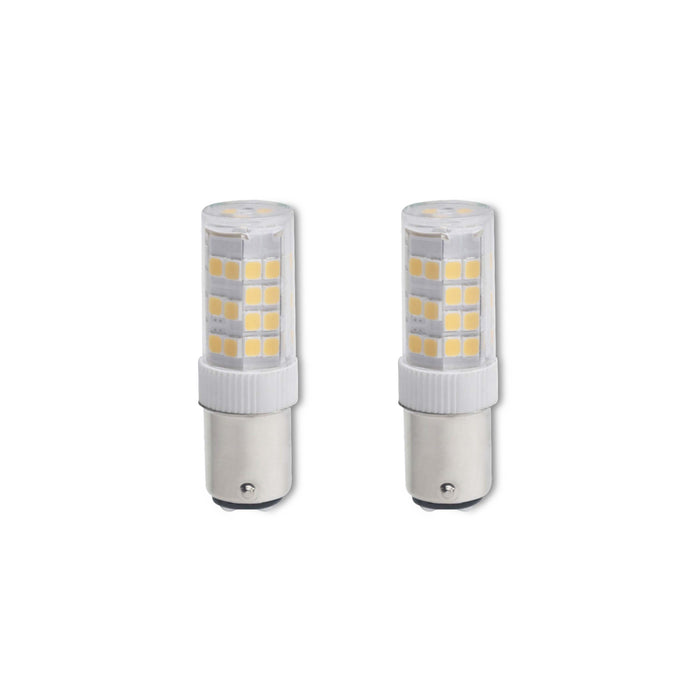 T5 4.5W Dimmable Clear LED Light Bulb with BA15d Base, 3000K, 400 Lumens, 2-Pack