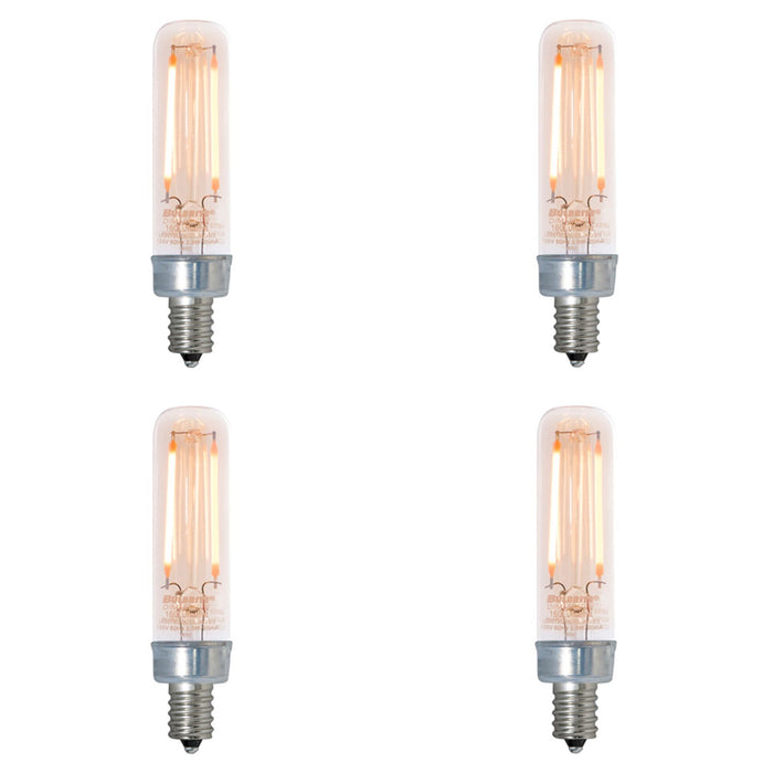 T6 2.5W Dimmable Antique Filament LED Light Bulb with E12 Base, 2100K, 160 Lumens, 4-Pack