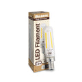 T6 2.5W Dimmable Clear Filament LED Light Bulb with E12 Base, 2700K, 250 Lumens, 6-Pack