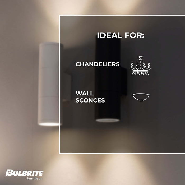 T6 2.5W Dimmable Clear Filament LED Light Bulb with E12 Base, 2700K, 250 Lumens, 6-Pack