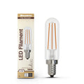 T6 4.5W Dimmable Clear Filament LED Light Bulb with E12 Base, 5000K, 450 Lumens, 4-Pack