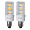 T6 4.5W Dimmable Clear LED Light Bulb with E11 Base, 2700K, 400 Lumens, 2-Pack