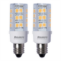 T6 4.5W Dimmable Clear LED Light Bulb with E12 Base, 3000K, 400 Lumens, 2-Pack