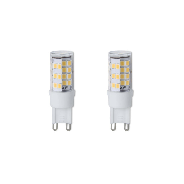 T6 4.5W Dimmable Clear LED Light Bulb with G9 Base, 2700K, 400 Lumens, 2-Pack