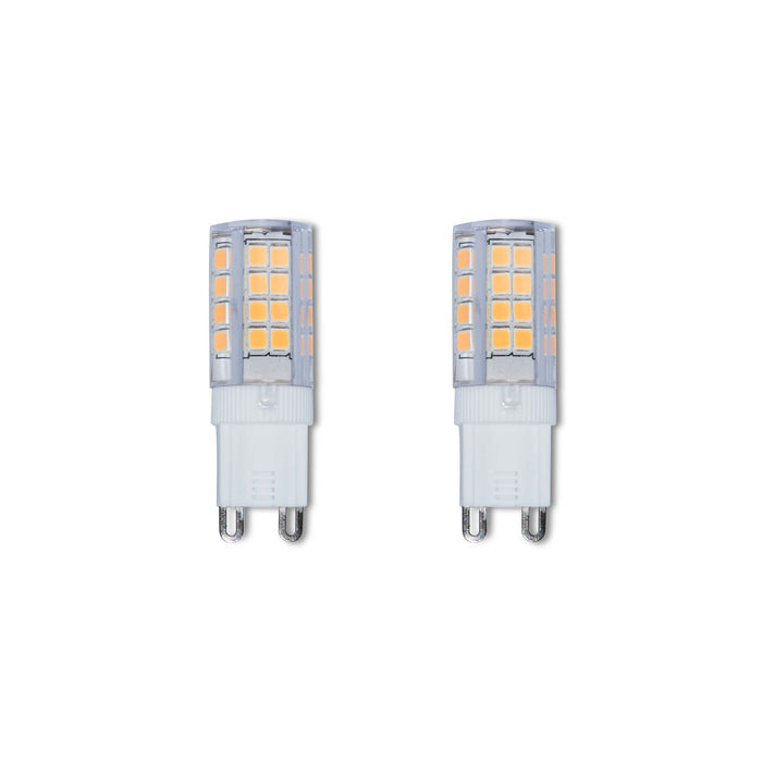 T6 4.5W Dimmable Clear LED Light Bulb with G9 Base, 3000K, 400 Lumens, 2-Pack