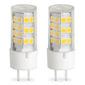 T6 4.5W Dimmable Clear LED Light Bulb with GY6.35 Base, 2700K, 400 Lumens, 2-Pack