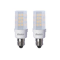 T6 4.5W Dimmable Frost LED Light Bulb with E11 Base, 2700K, 340 Lumens, 2-Pack