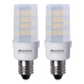 T6 4.5W Dimmable Frost LED Light Bulb with E12 Base, 3000K, 340 Lumens, 2-Pack