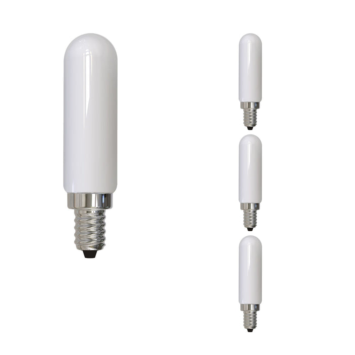 T6 4.5W Dimmable Milky Filament LED Light Bulb with E12 Base, 2700K, 400 Lumens, 4-Pack