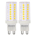 T6 5W Dimmable Clear LED Light Bulb with G9 Base, 3000K, 550 Lumens, 2-Pack