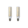 T6 6.5W Dimmable Clear LED Light Bulb with E12 Base, 3000K, 700 Lumens, 2-Pack