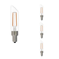 T6SL 4W Dimmable Clear Filament LED Light Bulb with E12 Base, 3000K, 400 Lumens, 4-Pack