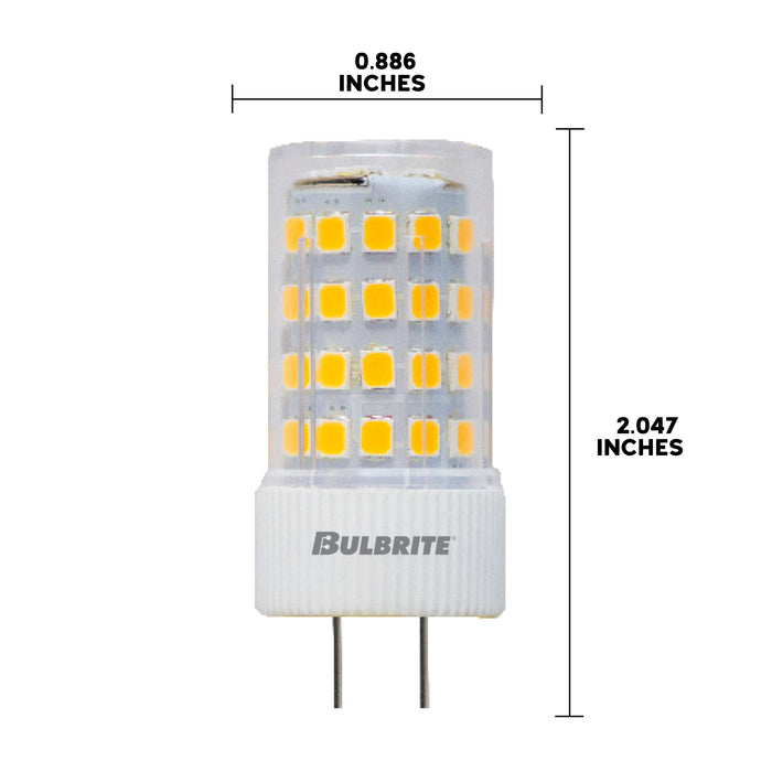 T7 5W Non-Dimmable LED Light Bulb with GY6.35 Base, 3000K, 550 Lumens, 12V, 2-Pack