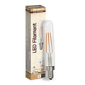 T8 4.5W Dimmable Clear Filament LED Light Bulb with E12 Base, 3000K, 450 Lumens, 3-Pack