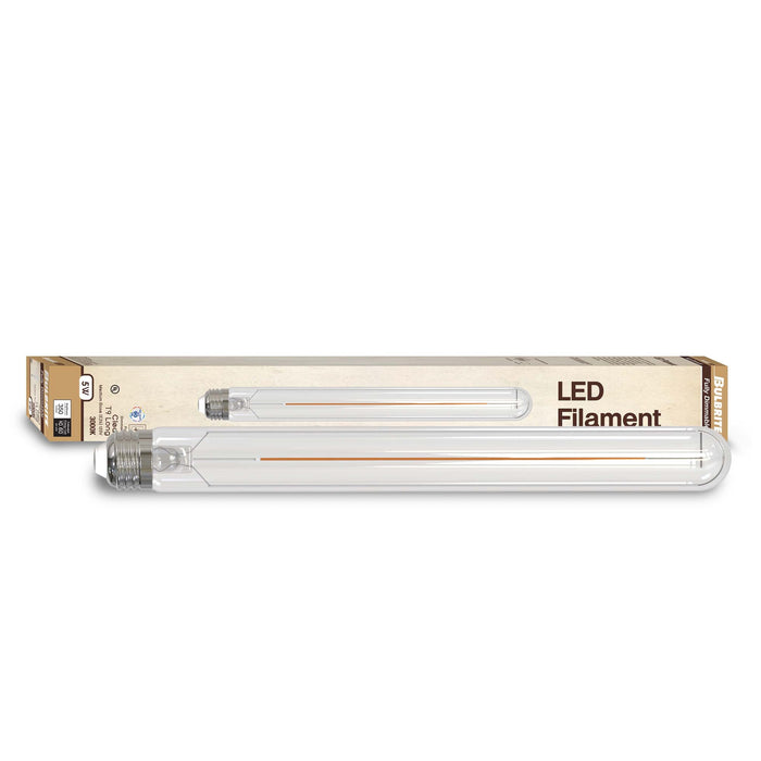 T9 11‘’ 5W Dimmable Clear Filament LED Light Bulb with E26 Base, 3000K, 500 Lumens, 3-Pack