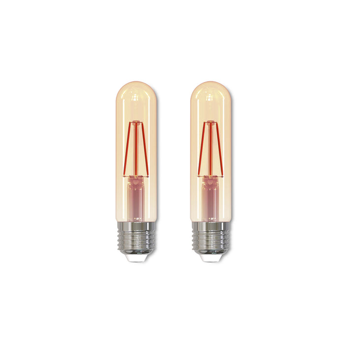 T9 3W Dimmable Antique Filament LED Light Bulb with E26 Base, 2100K, 200 Lumens, 2-Pack
