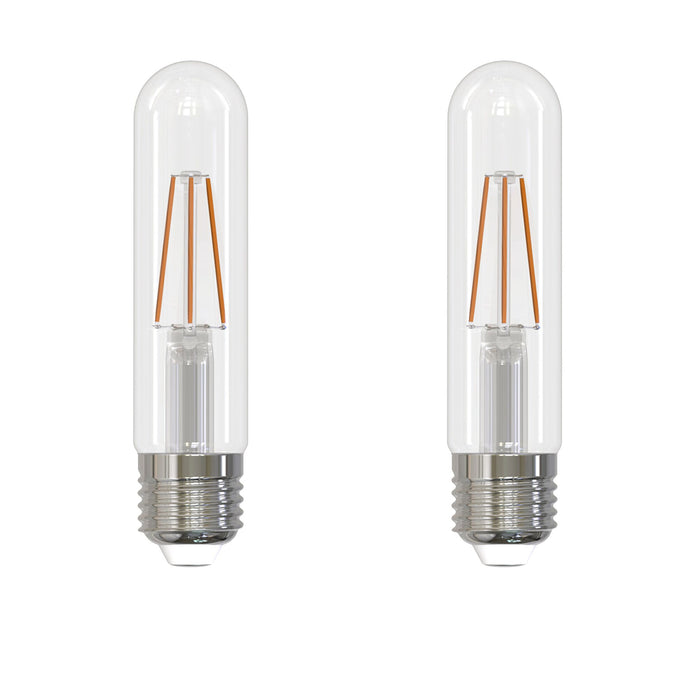 T9 3W Dimmable Clear Filament LED Light Bulb with E26 Base, 3000K, 250 Lumens, 2-Pack