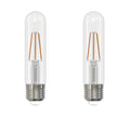 T9 3W Dimmable Clear Filament LED Light Bulb with E26 Base, 3000K, 250 Lumens, 2-Pack