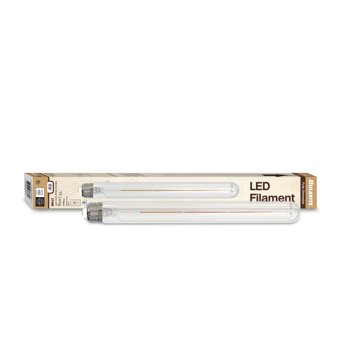 T9 5W Dimmable Clear Filament LED Light Bulb with E26 Base, 2700K, 450 Lumens, 2-Pack