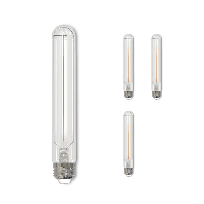 T9 5W Dimmable Clear Filament LED Light Bulb with E26 Base, 3000K, 250 Lumens, 4-Pack