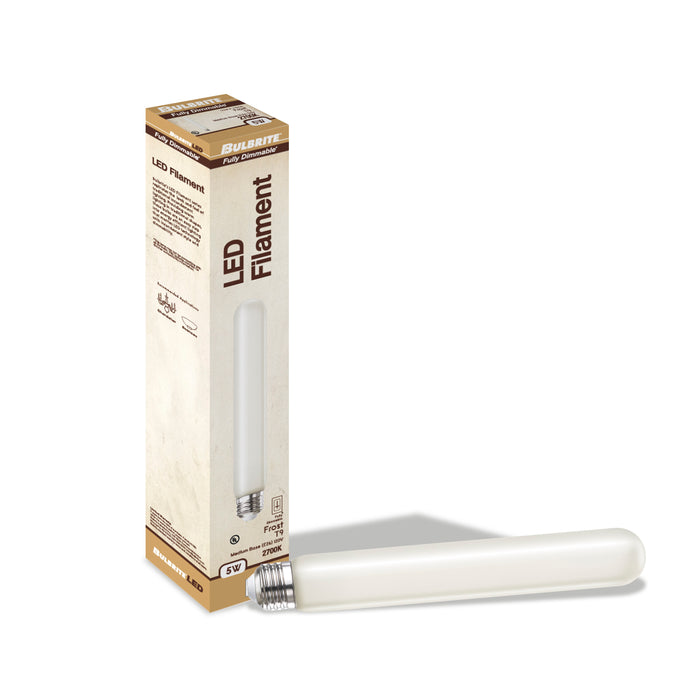 T9 7.5'' 5W Dimmable Frost Filament LED Light Bulb with E26 Base, 2700K, 300 Lumens, 4-Pack