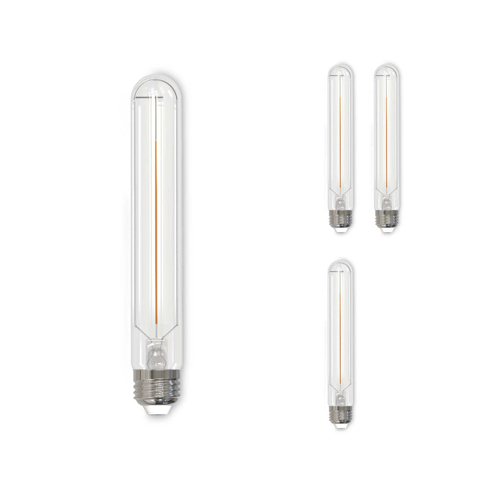 T9 7.5-inch 3W Dimmable Clear Filament LED Light Bulb with E26 Base, 2700K, 250 Lumens, 4-Pack