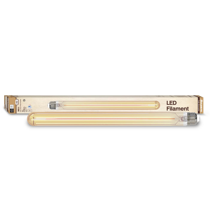 T9L 5W Dimmable Amber Filament LED Light Bulb with E26 Base, 2100K, 400 Lumens, 4-Pack