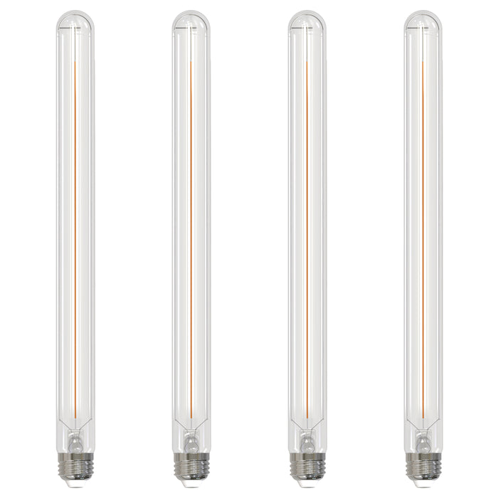 T9L 5W Dimmable Clear Filament LED Light Bulb with E26 Base, 3000K, 400 Lumens, 4-Pack