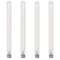 T9L 5W Dimmable Clear Filament LED Light Bulb with E26 Base, 3000K, 400 Lumens, 4-Pack