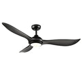 Wynleaf 52'' 3 Blades Matte Black Led indoor & Outdoor DC Ceiling Fan With Wall Control